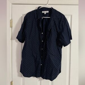 Men's Navy Polka Dot Shirt